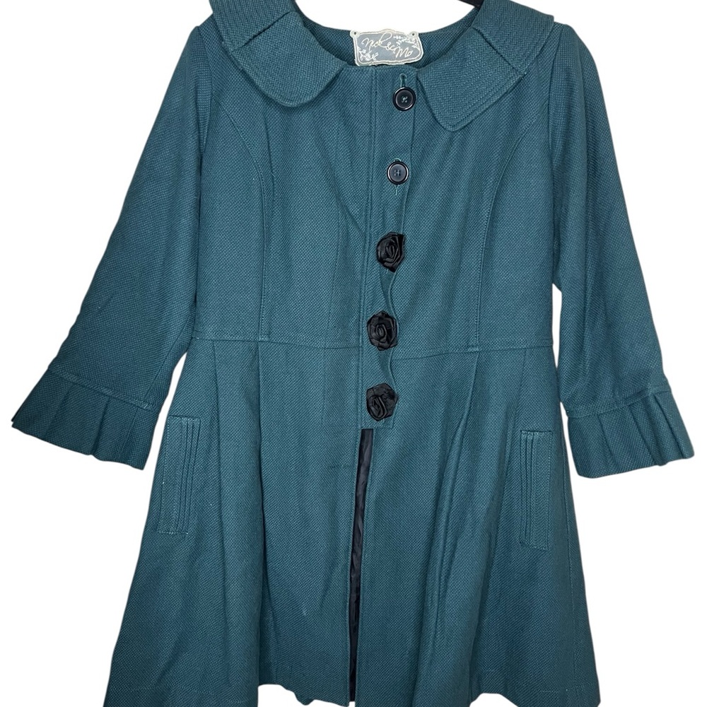 Nick & Mo Anthropologie Teal Pea Coat